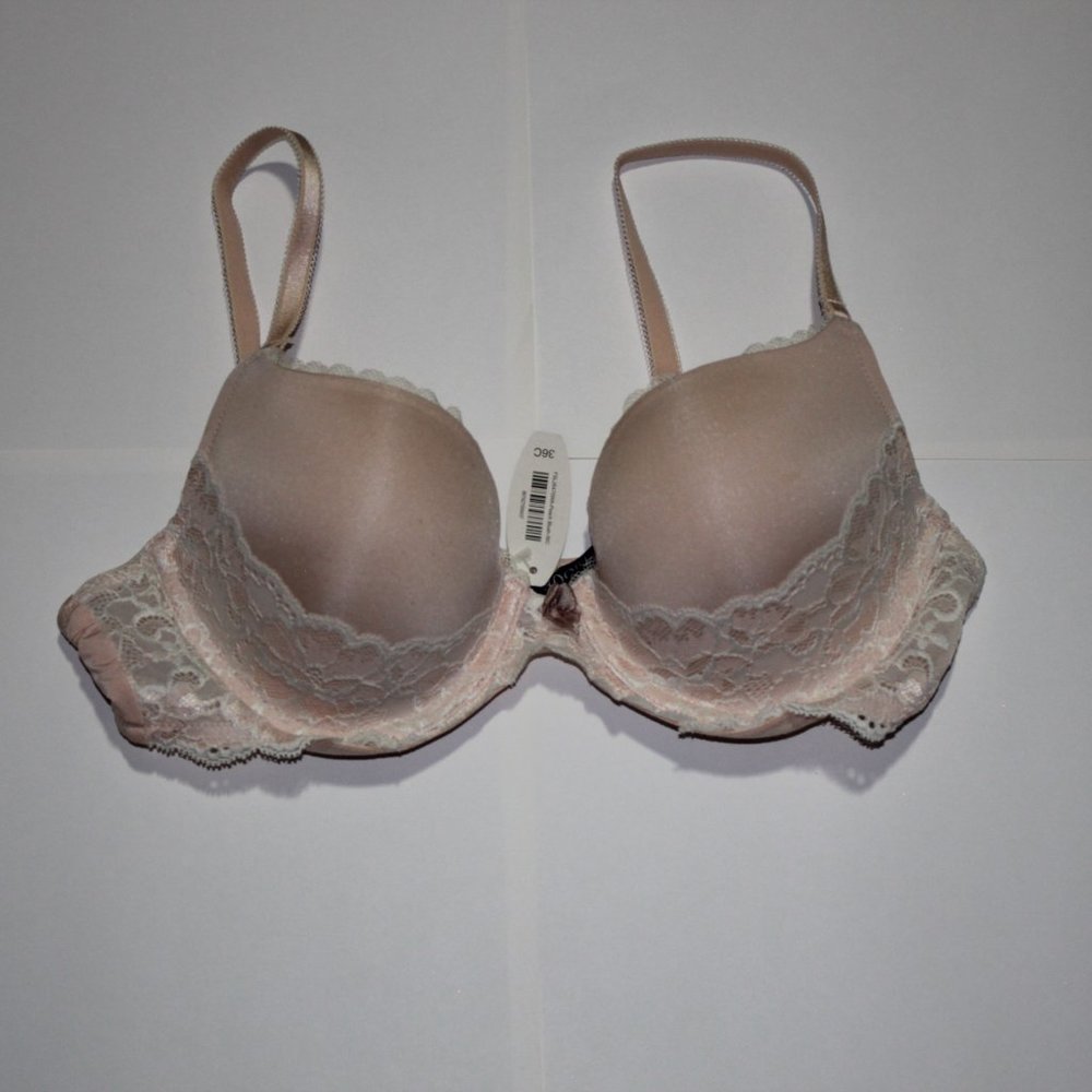Adore Me Lace Accent Beige Bra